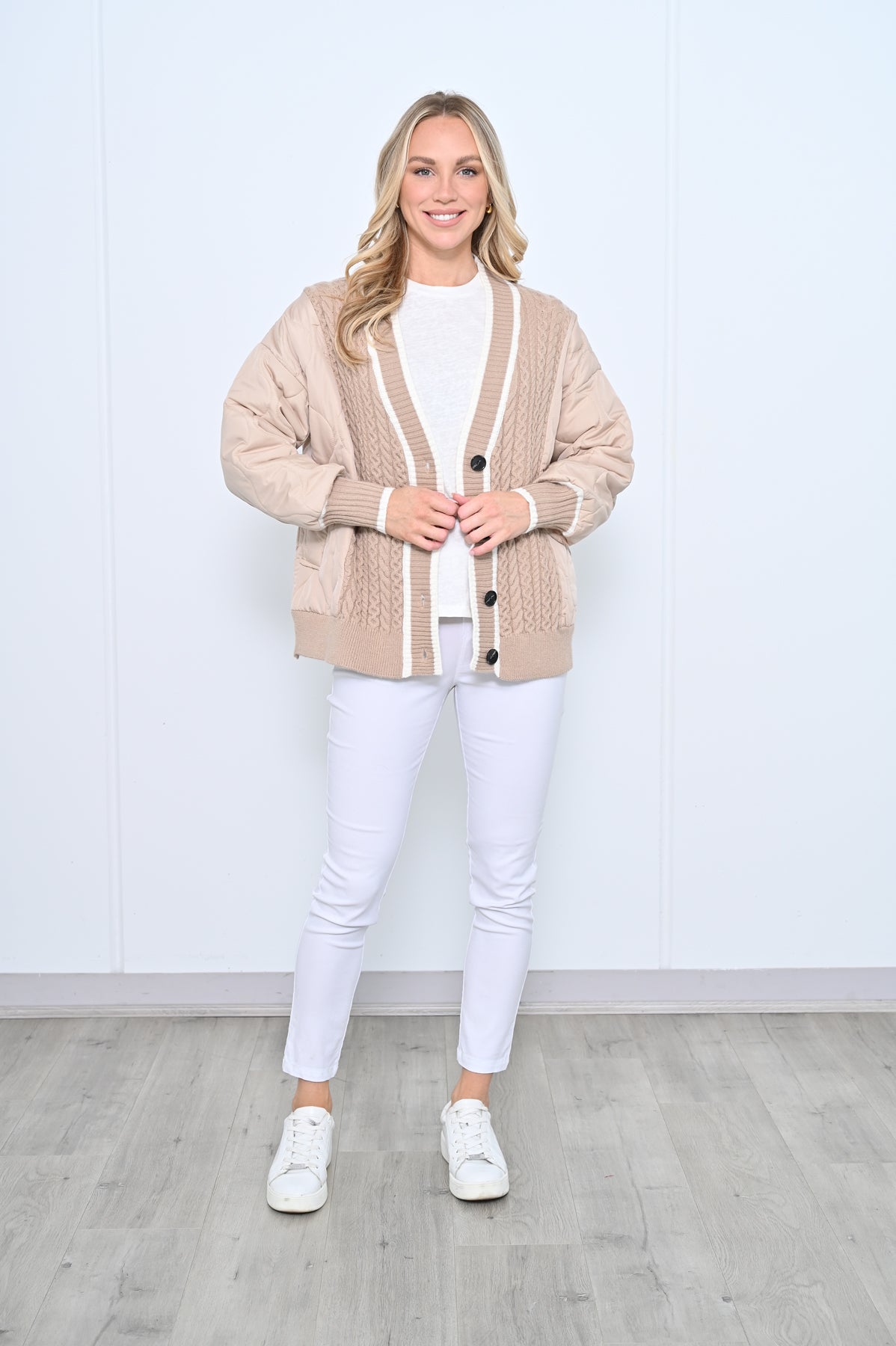 Vance Knit Jacket - Beige