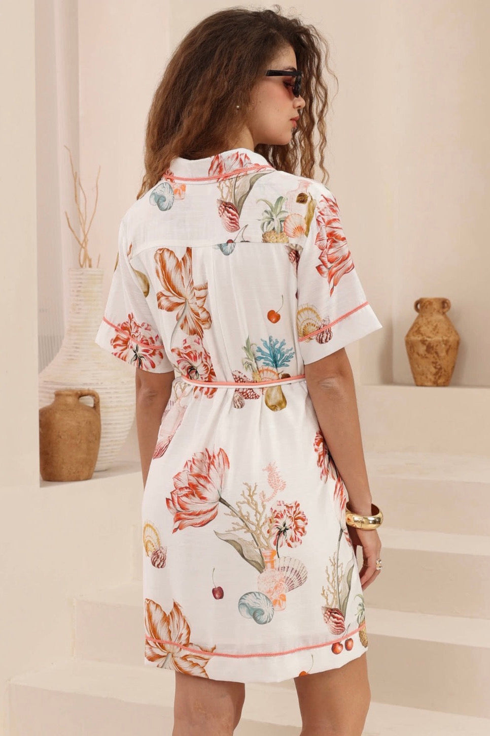 Cherie Dress - Ocean Print