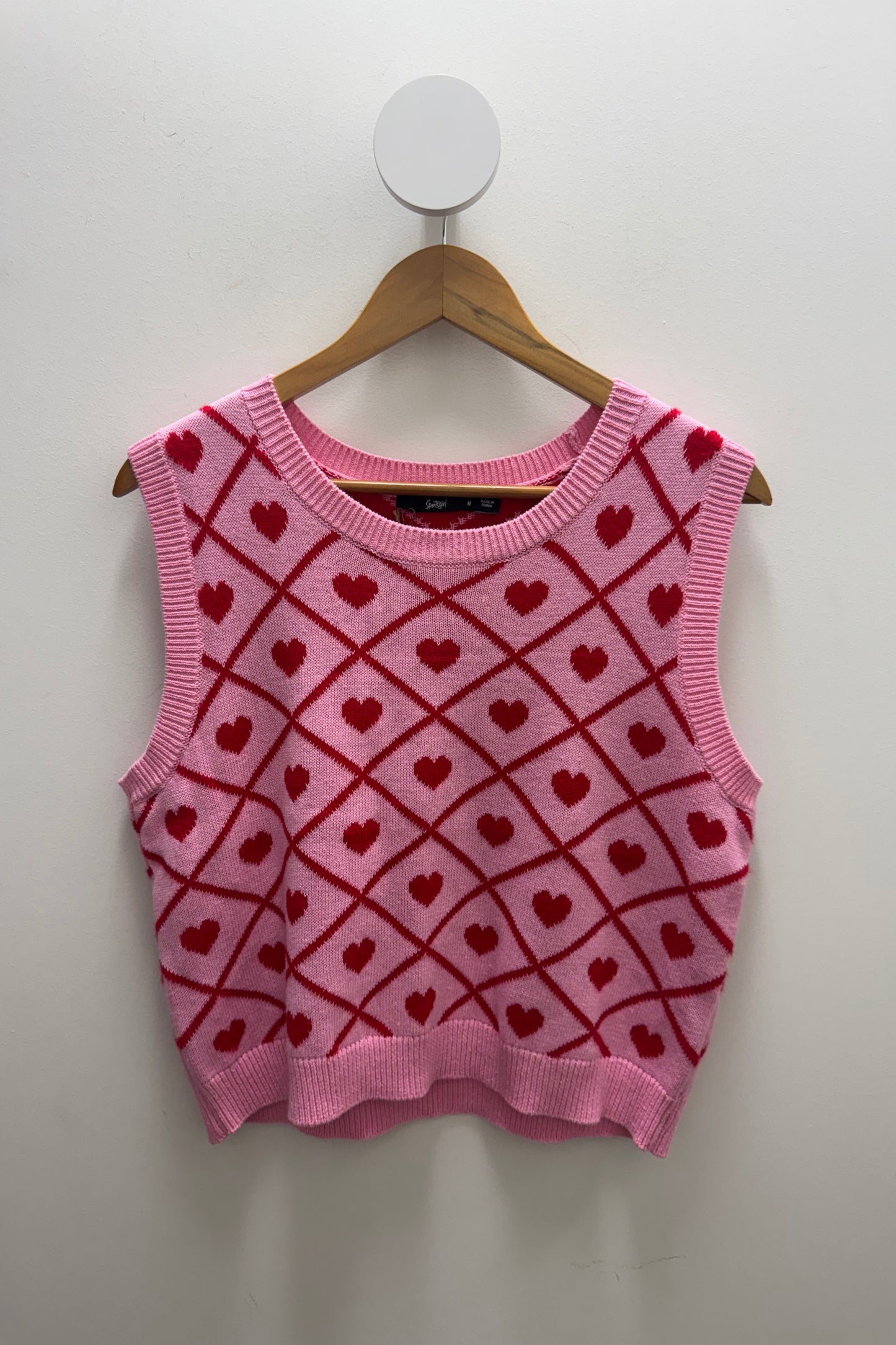 Sportsgirl Vest - Pink Heart