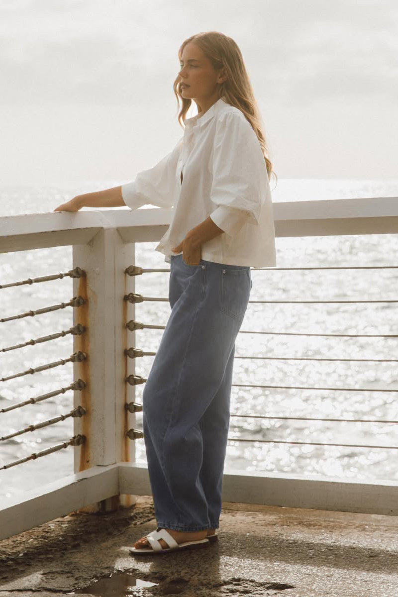 Sloane Denim Barrel Pants