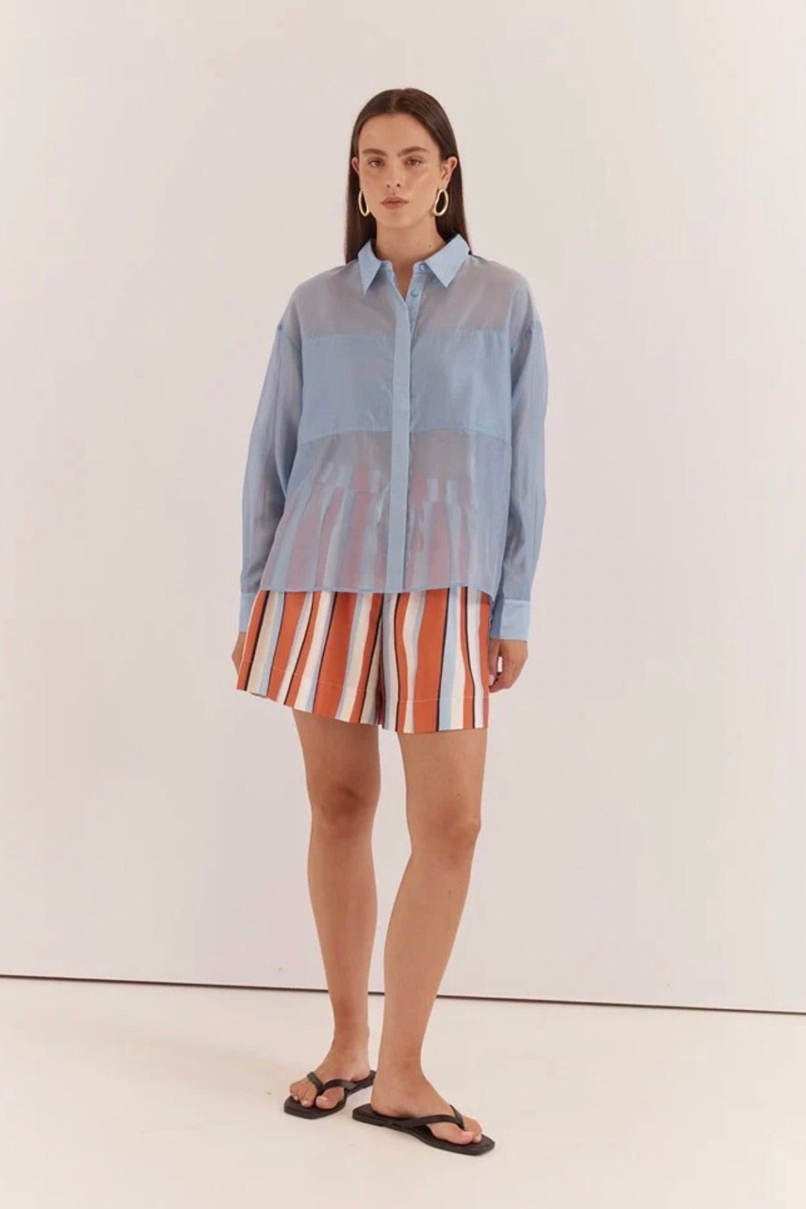 Val Oversized Shirt - Pale Blue