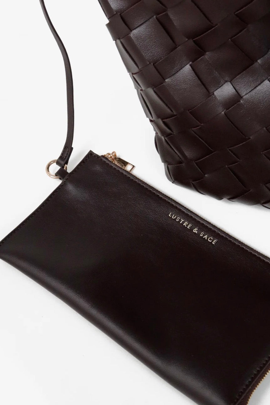 Mae Woven Bag - Brown