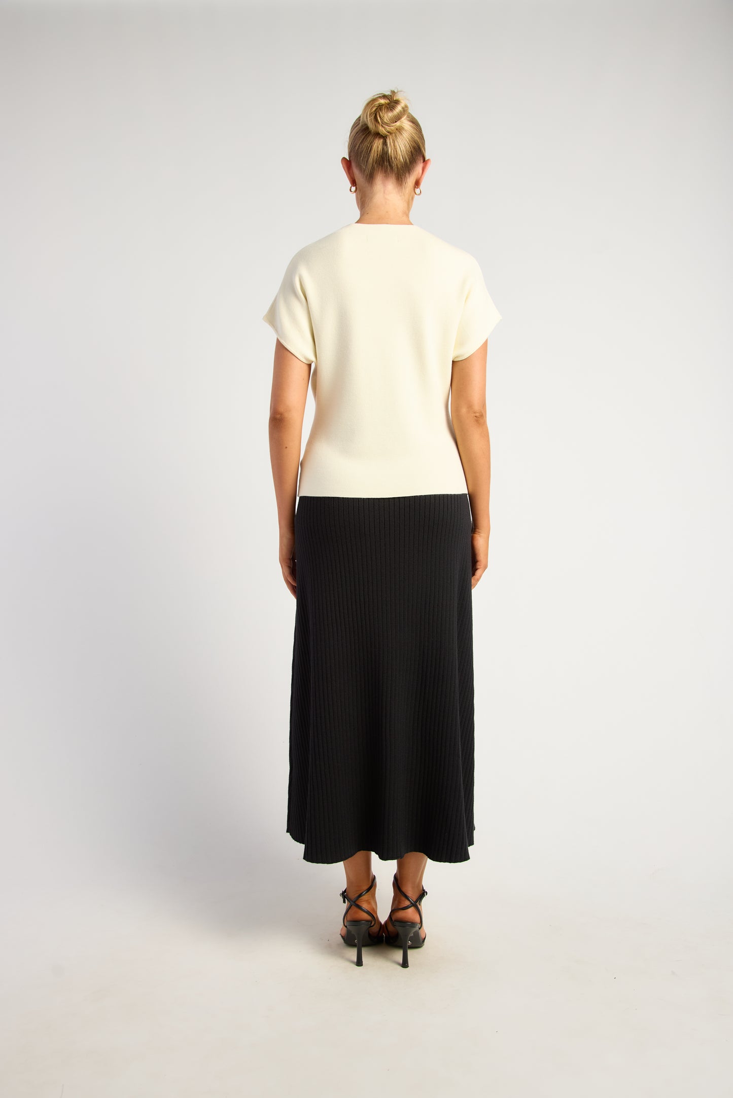 Monty Front Seam Detail Knit Top - Ivory