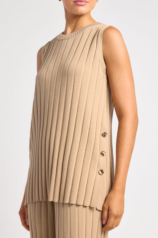 Lorry Knit Top - Latte