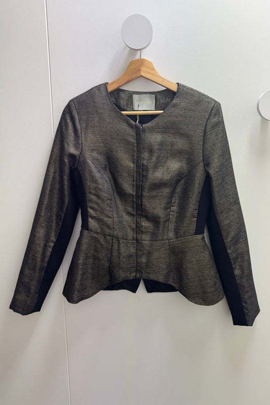 White Suede Lurex Jacket
