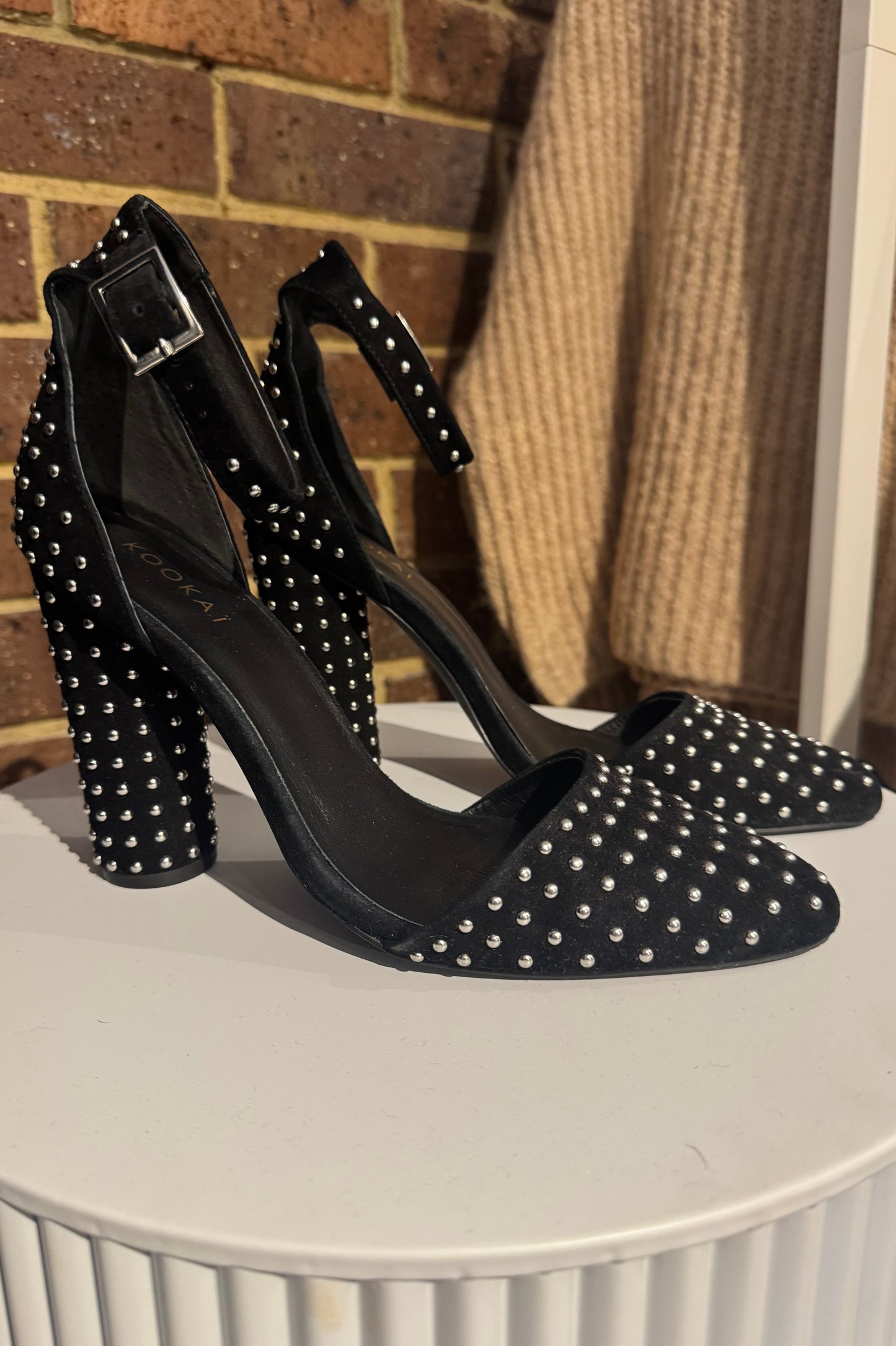 Kookai Black Studded Heels