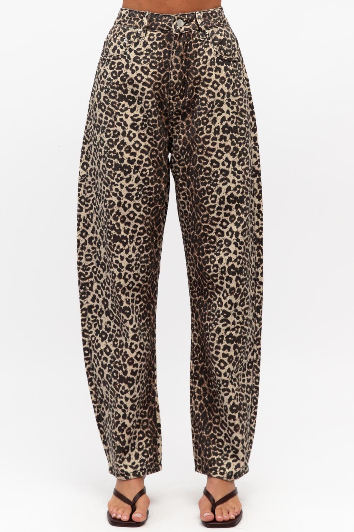 Sloane Leopard Barrel Pants
