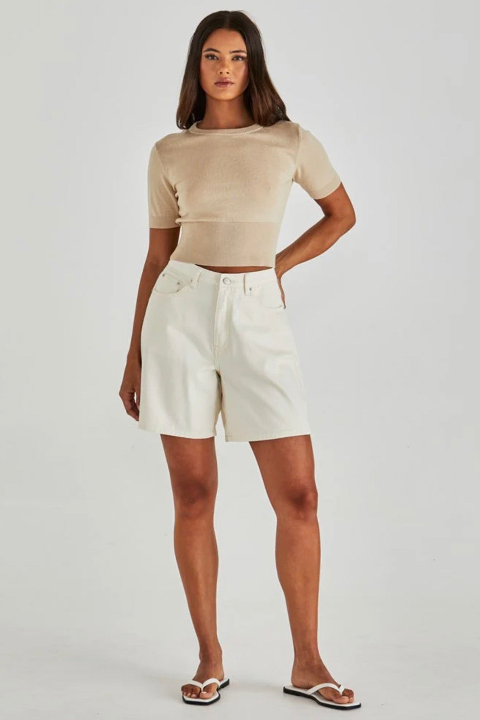 Leo Knit Tee - Oatmeal