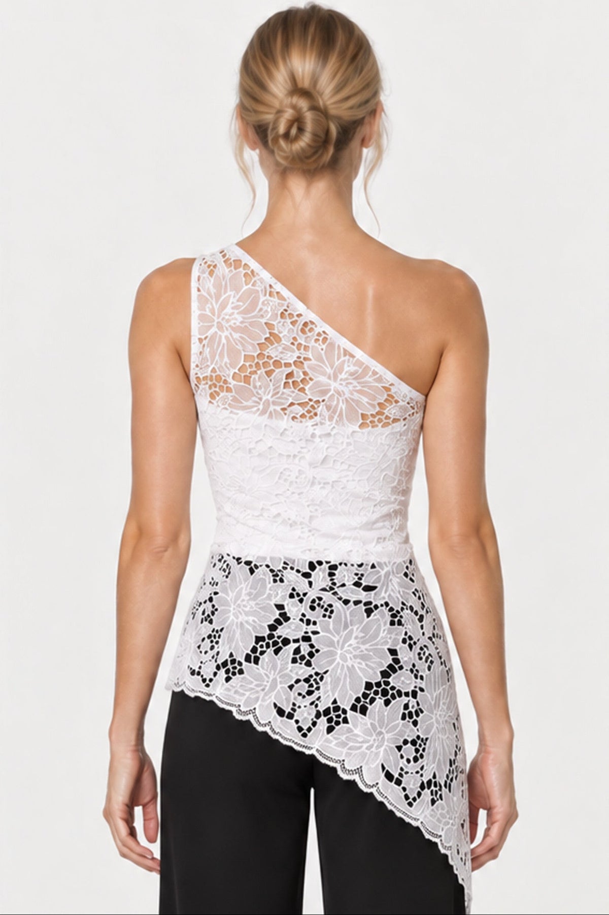 Glory One Shoulder Top - White