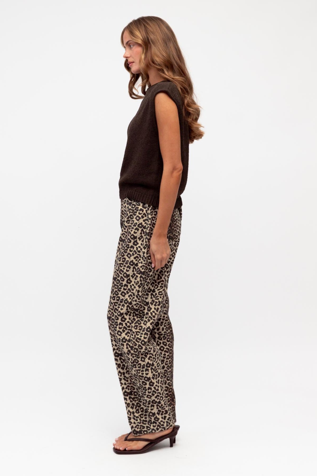 Sloane Leopard Barrel Pants