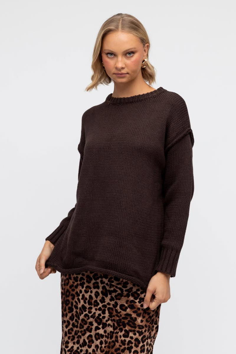 Antonia Knit - Chocolate