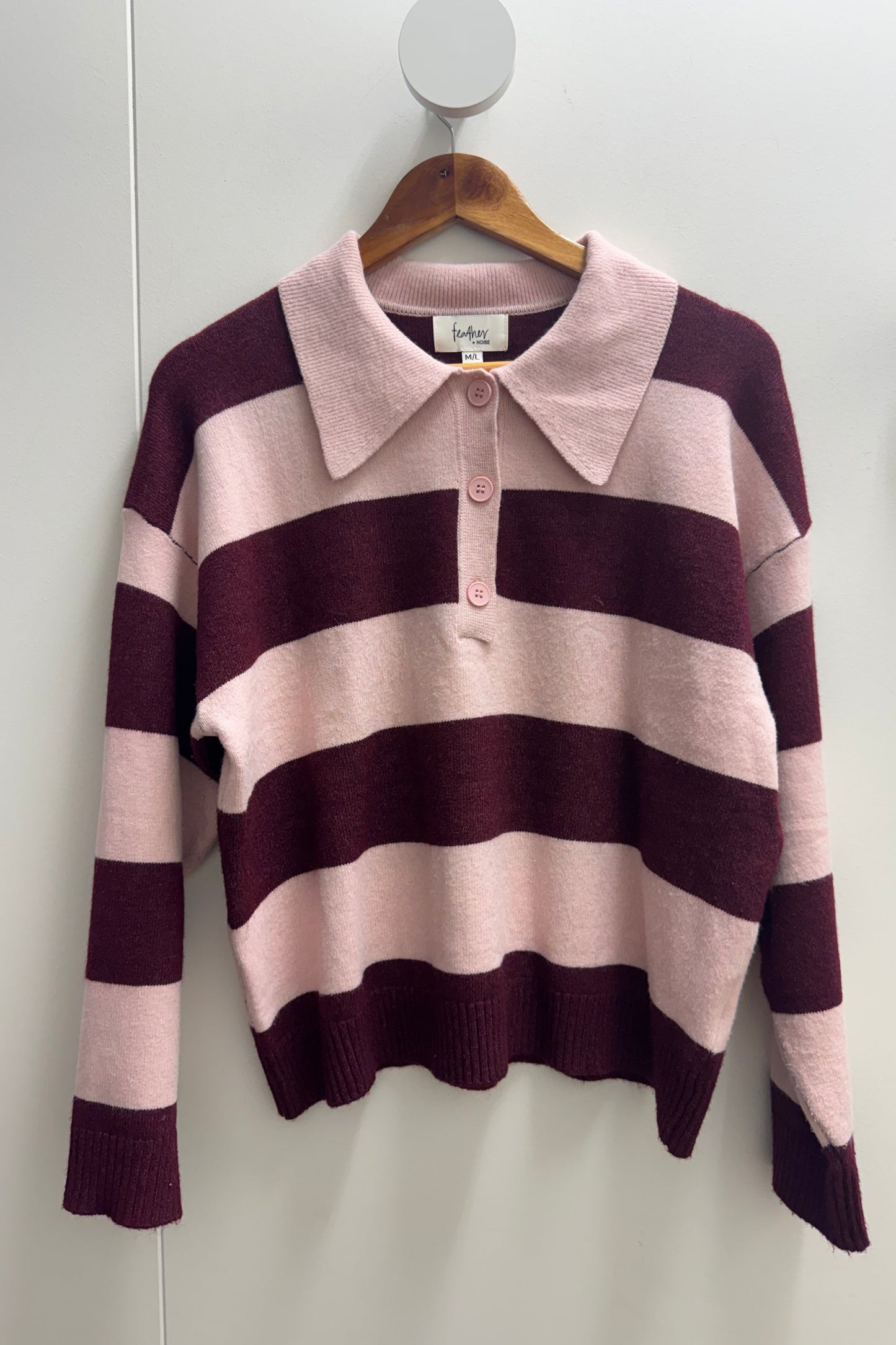 Feather + Noise Stripe Knit