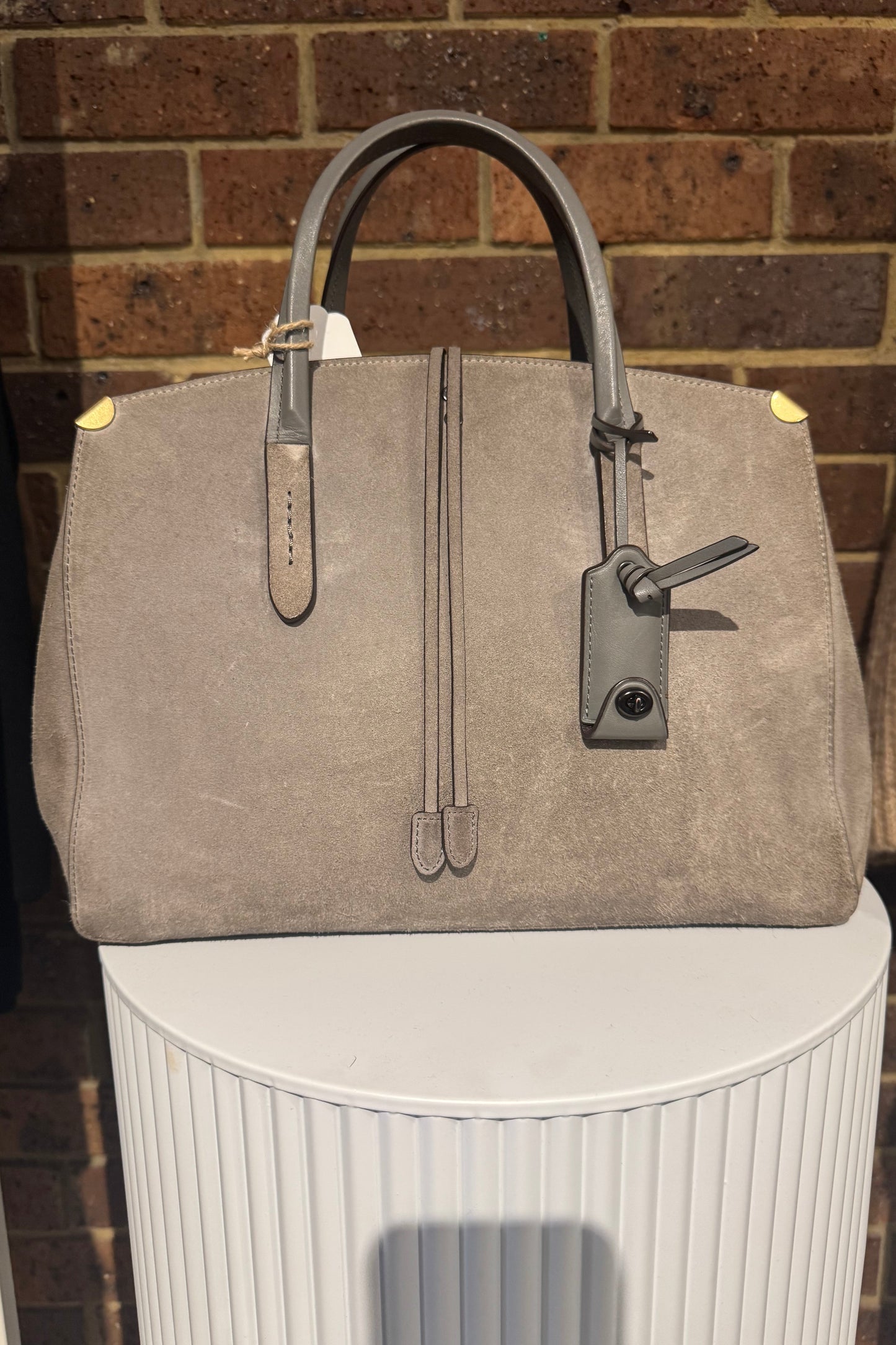 Coach Bag - Grey Suede