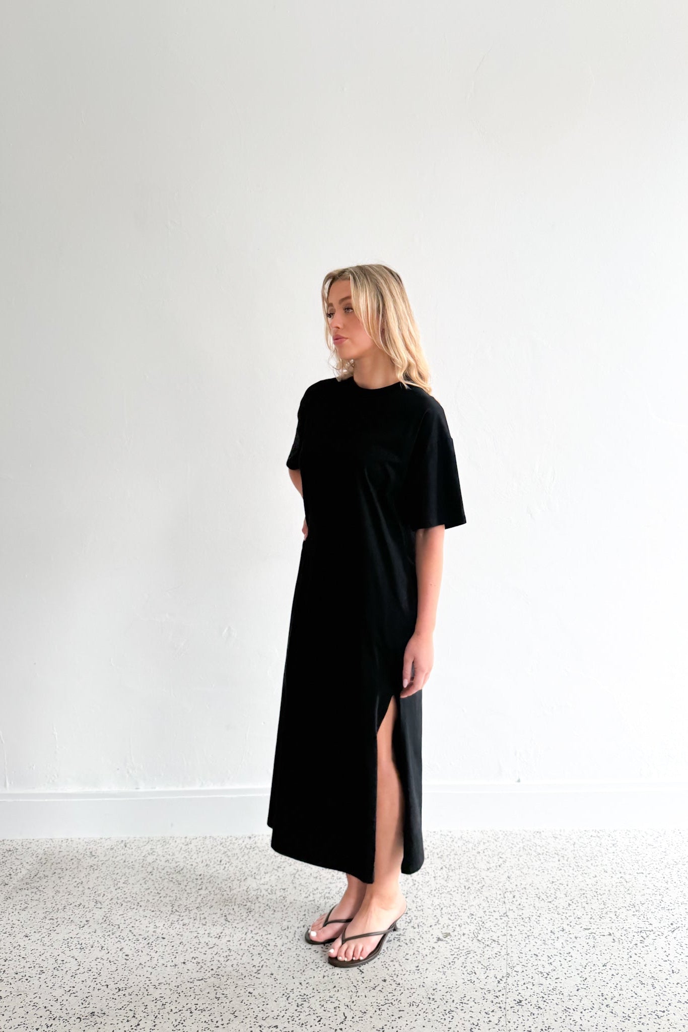 Stella T-shirt Dress - Black