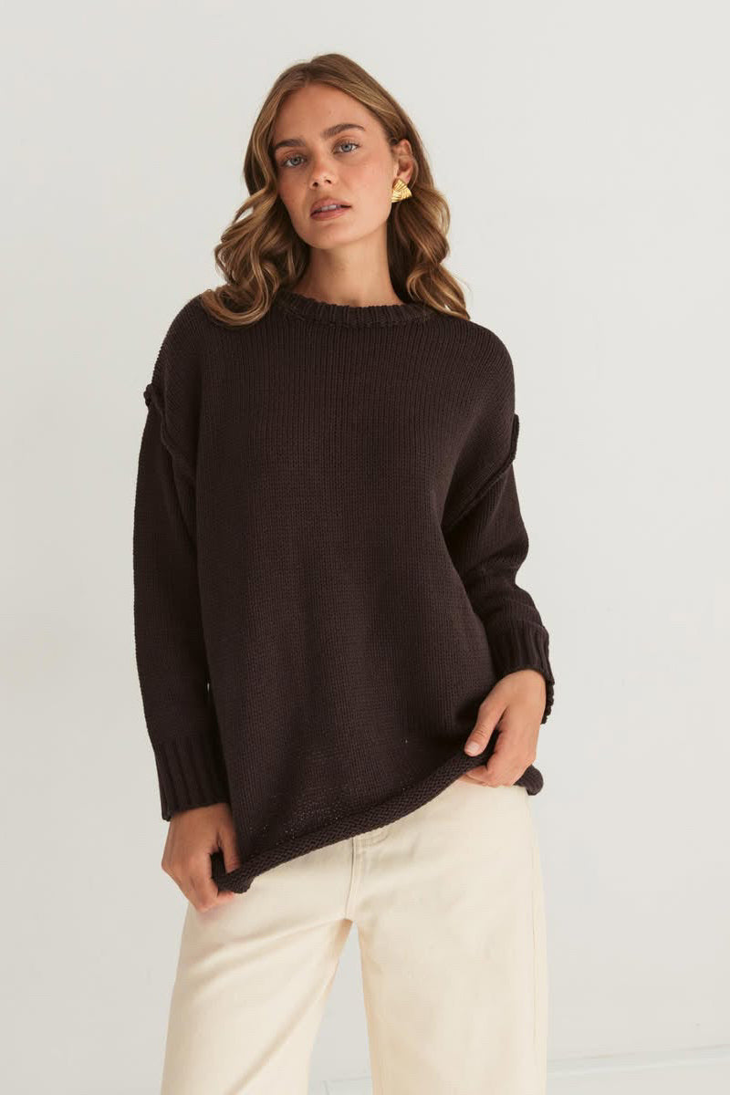 Antonia Knit - Chocolate