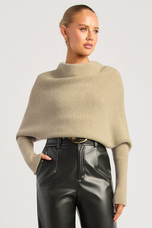 Daisy Batwing Knit - Oatmeal