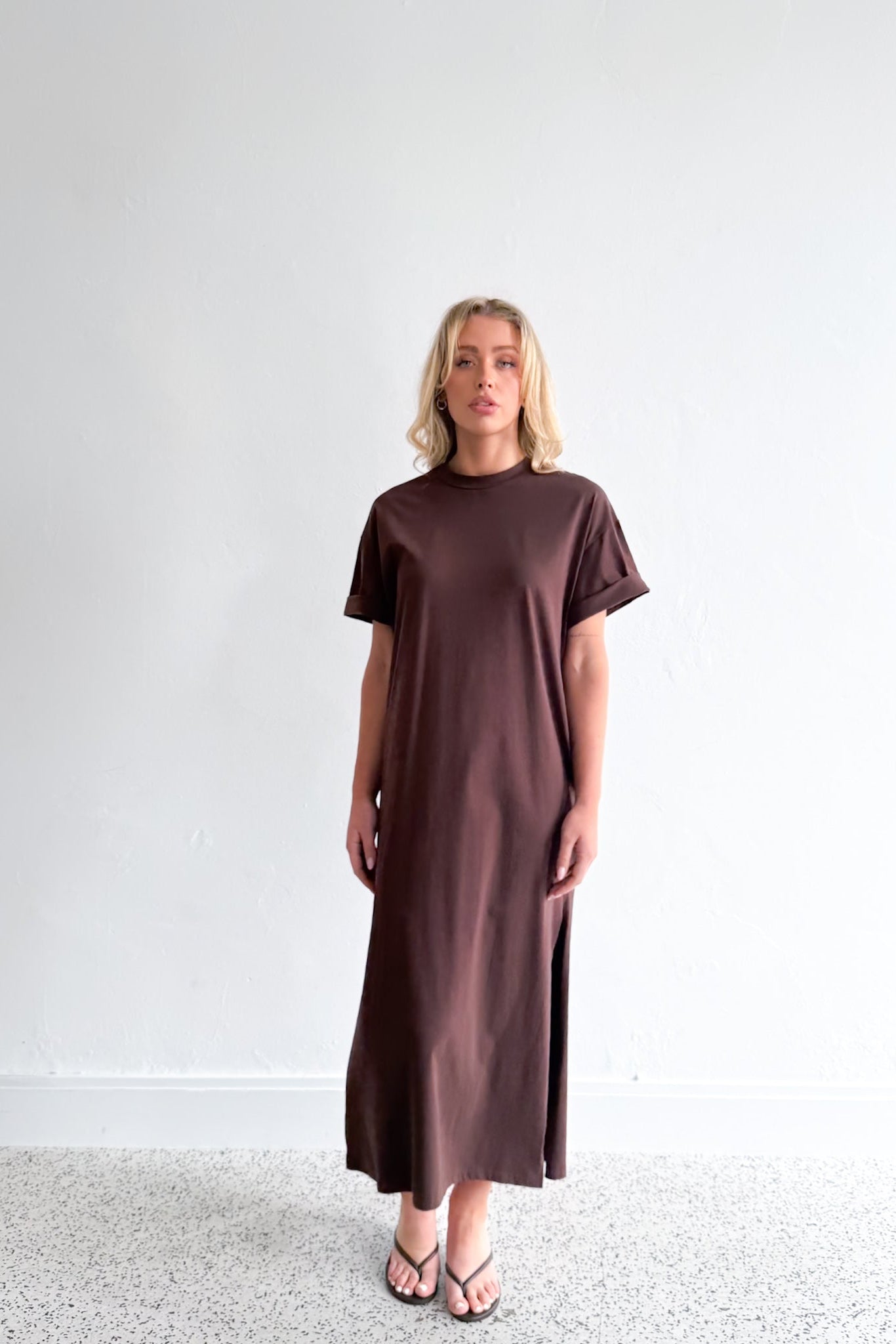 Stella T-shirt Dress - Chocolate