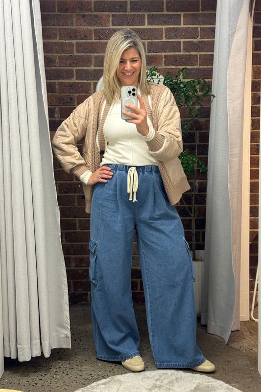 Harris Cargo Pants - Blue Denim