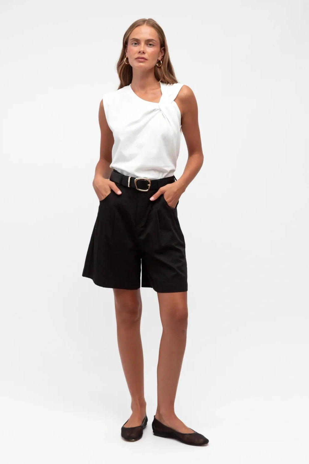Rebecca Twist Top - White