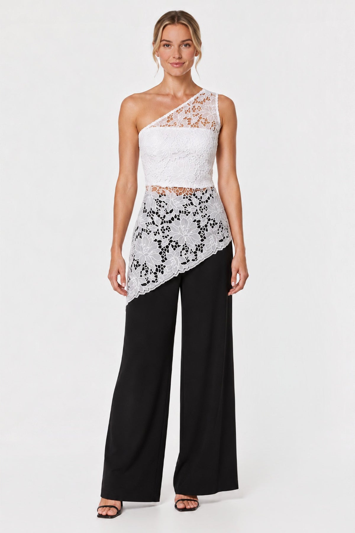 Glory One Shoulder Top - White