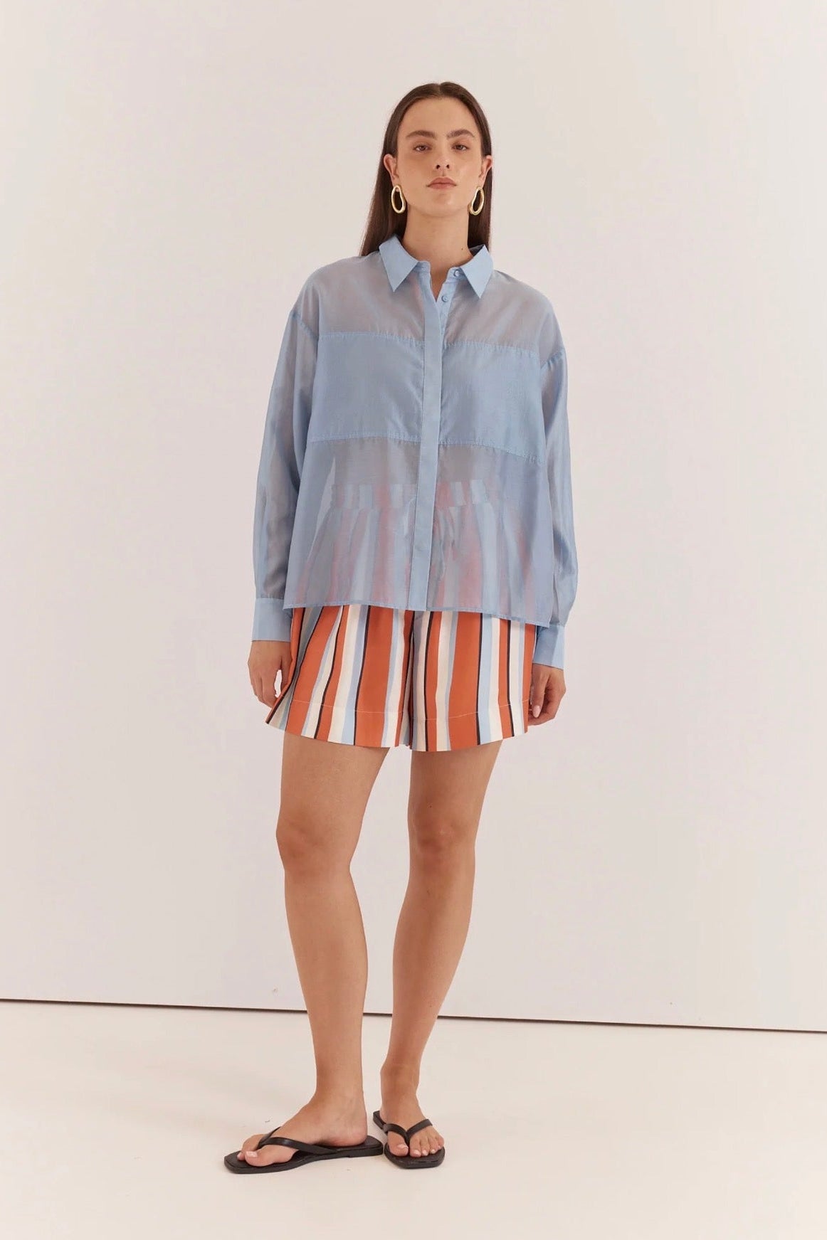 Val Oversized Shirt - Pale Blue