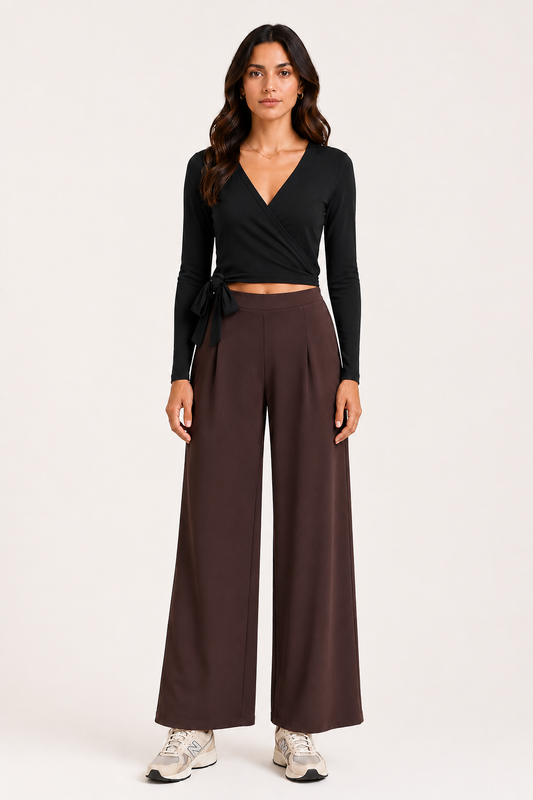 Asti Wrap Top - Black