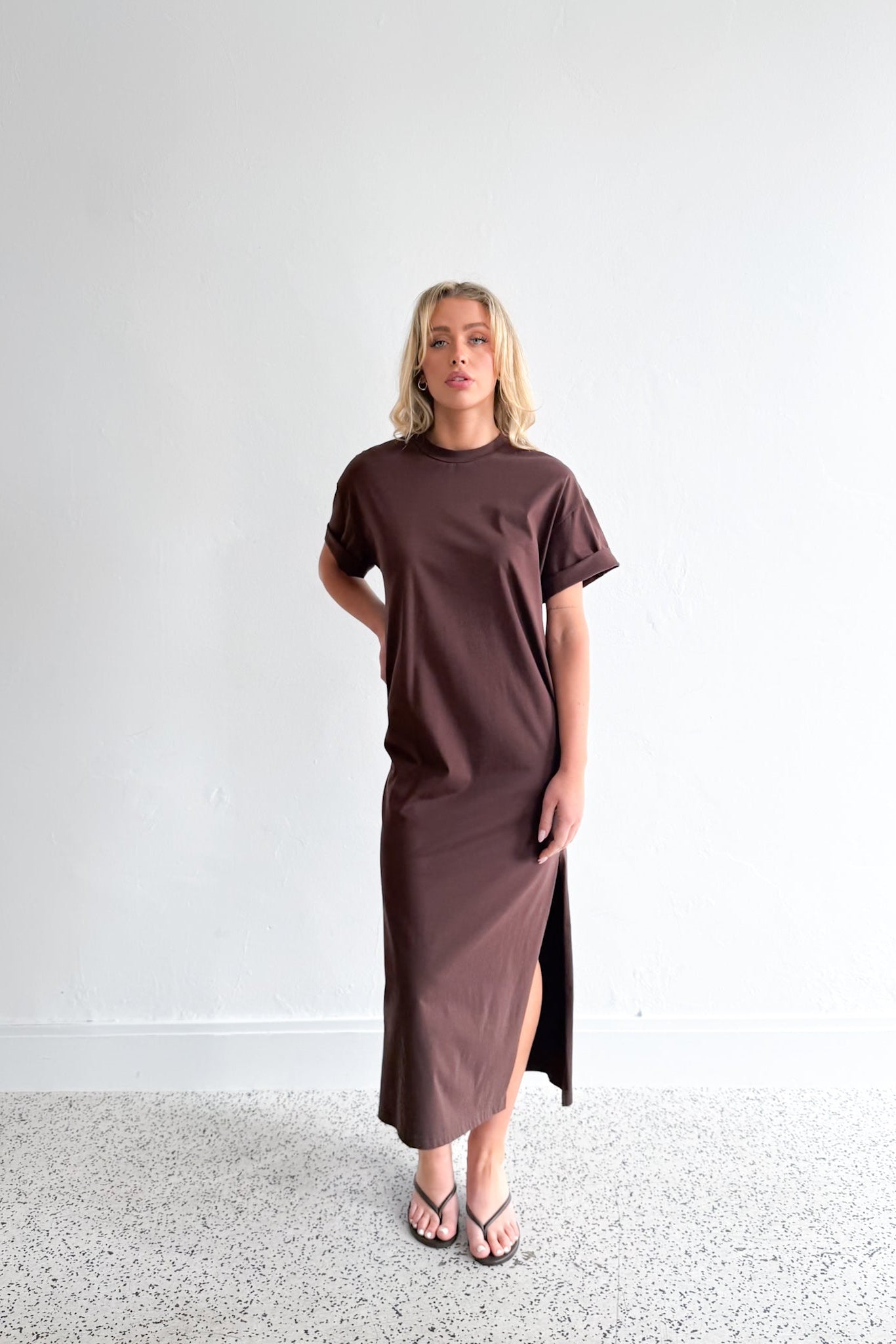 Stella T-shirt Dress - Chocolate