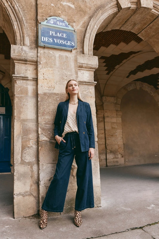Pepi Wide Denim Pant - Oxford