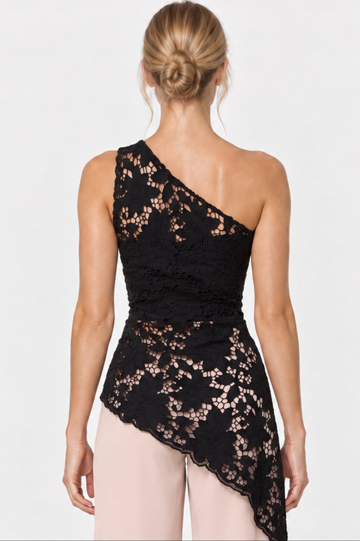 Glory One Shoulder Top - Black