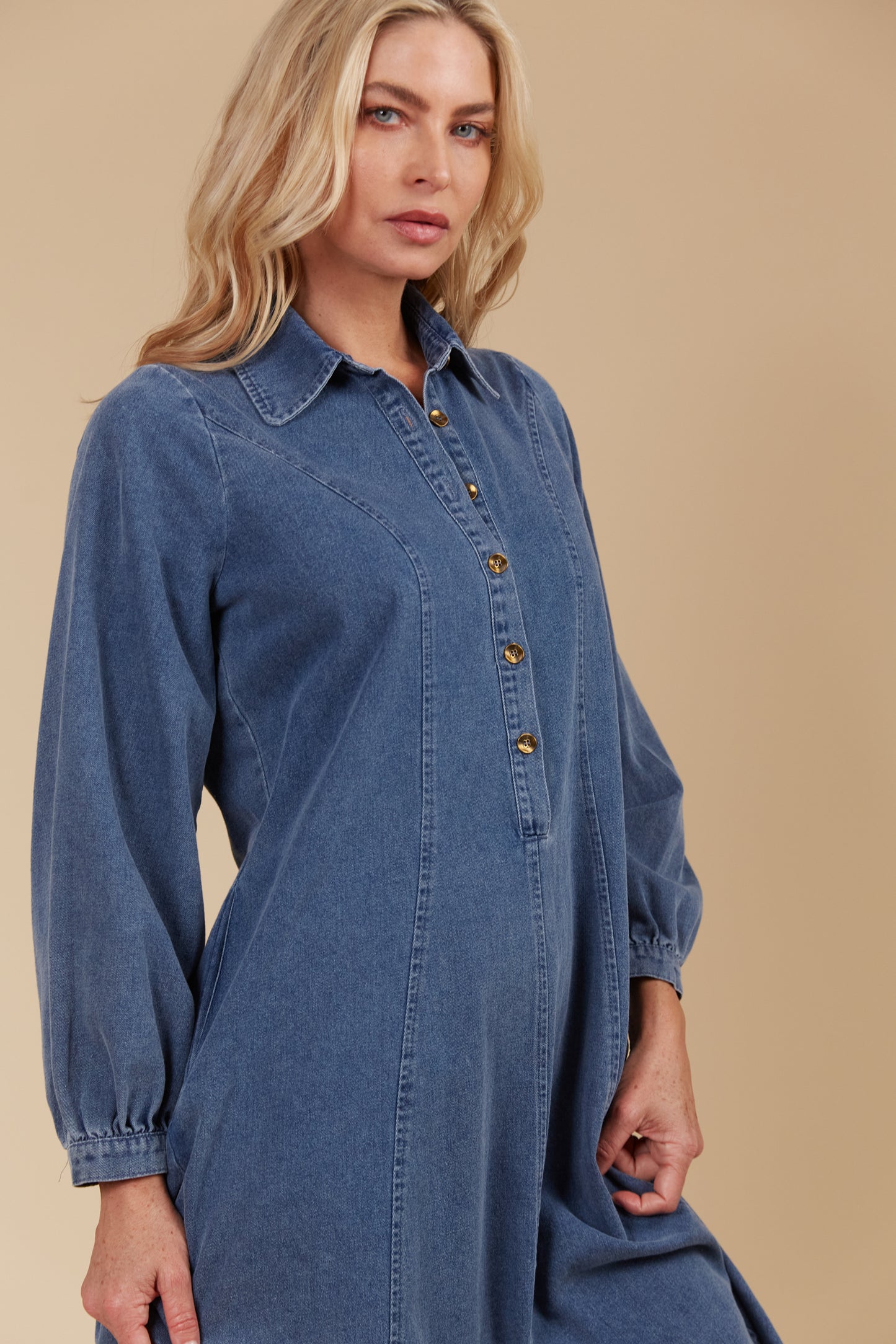 Freya Dress - Denim