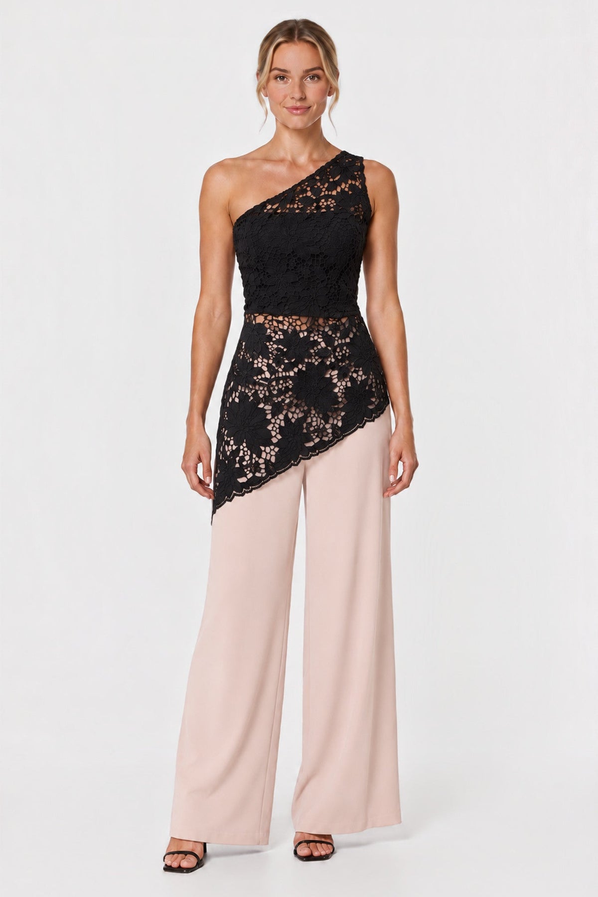Glory One Shoulder Top - Black
