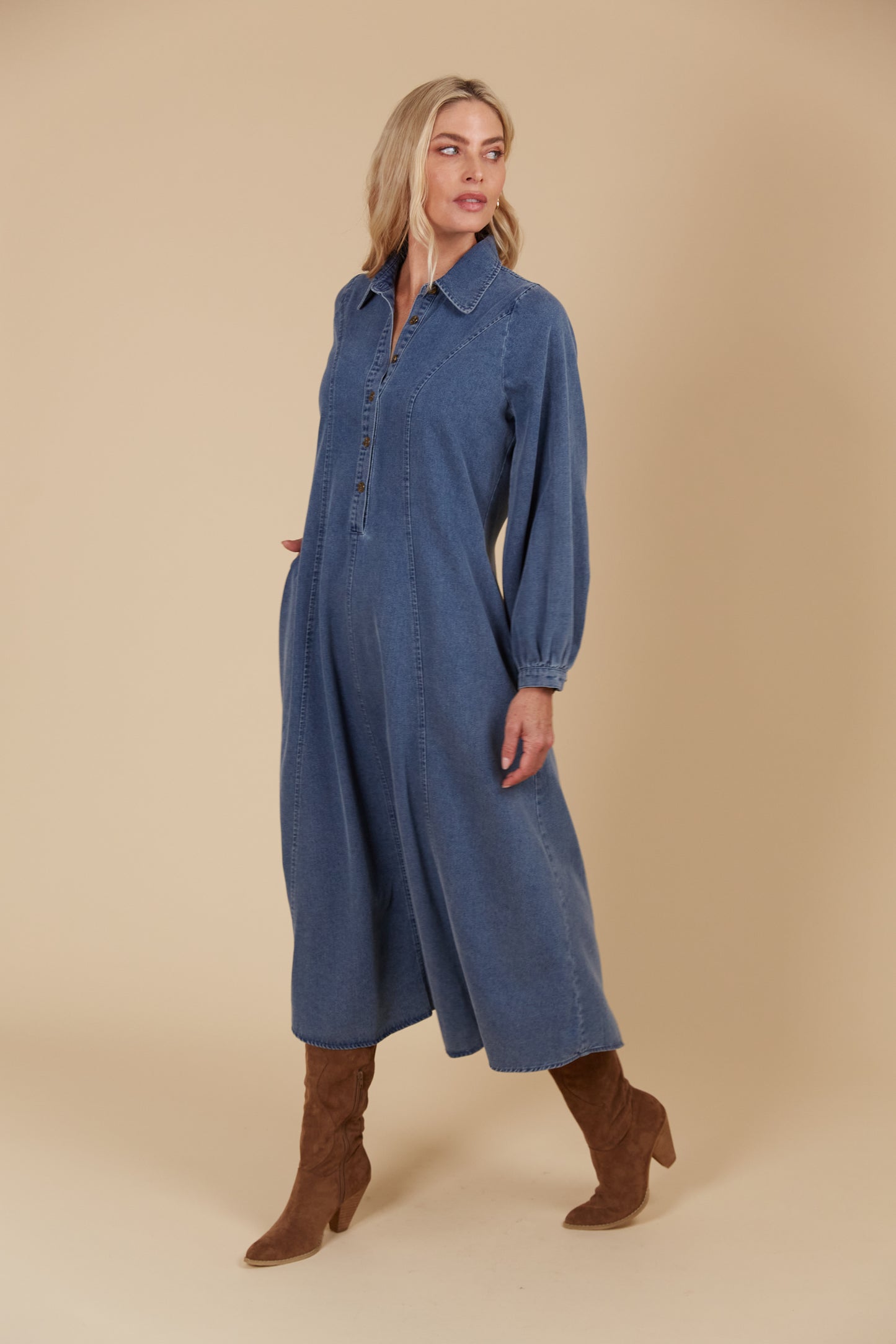 Freya Dress - Denim