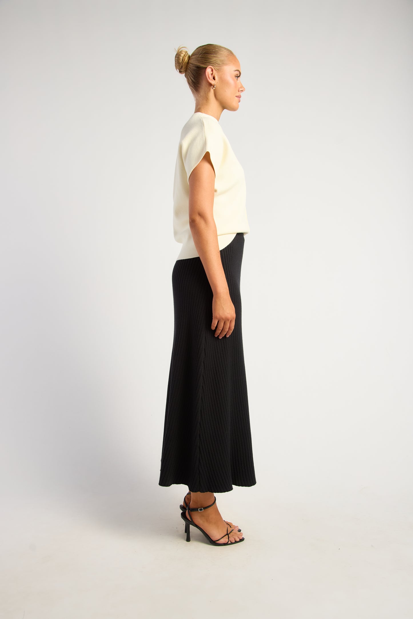 Monty Front Seam Detail Knit Top - Ivory