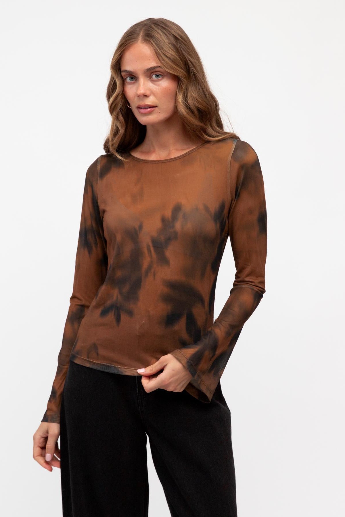 Sheri Blur Mesh Top