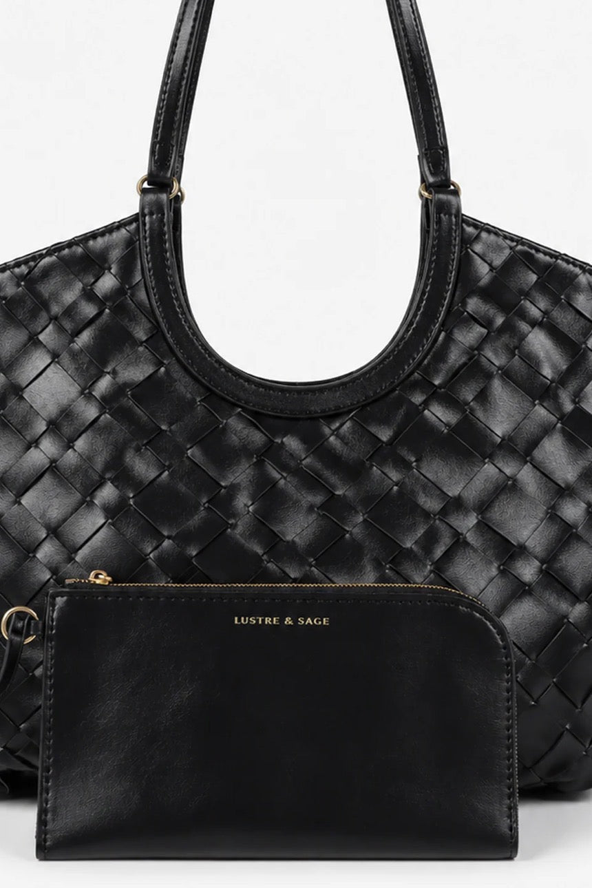Mae Woven Bag - Black