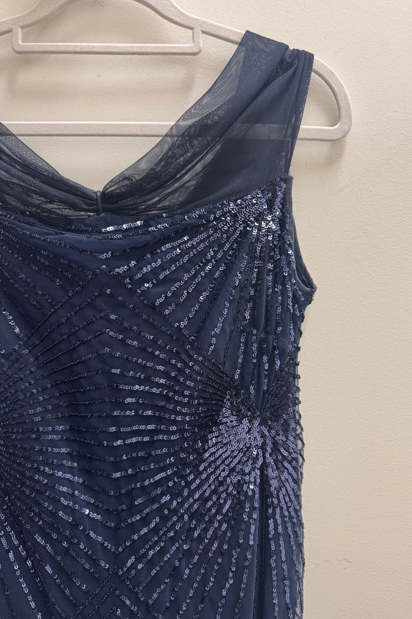 Lisa Barron Sequin Dress - Navy