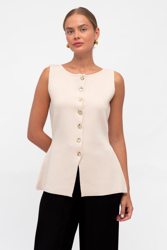 Langley Vest - Cream
