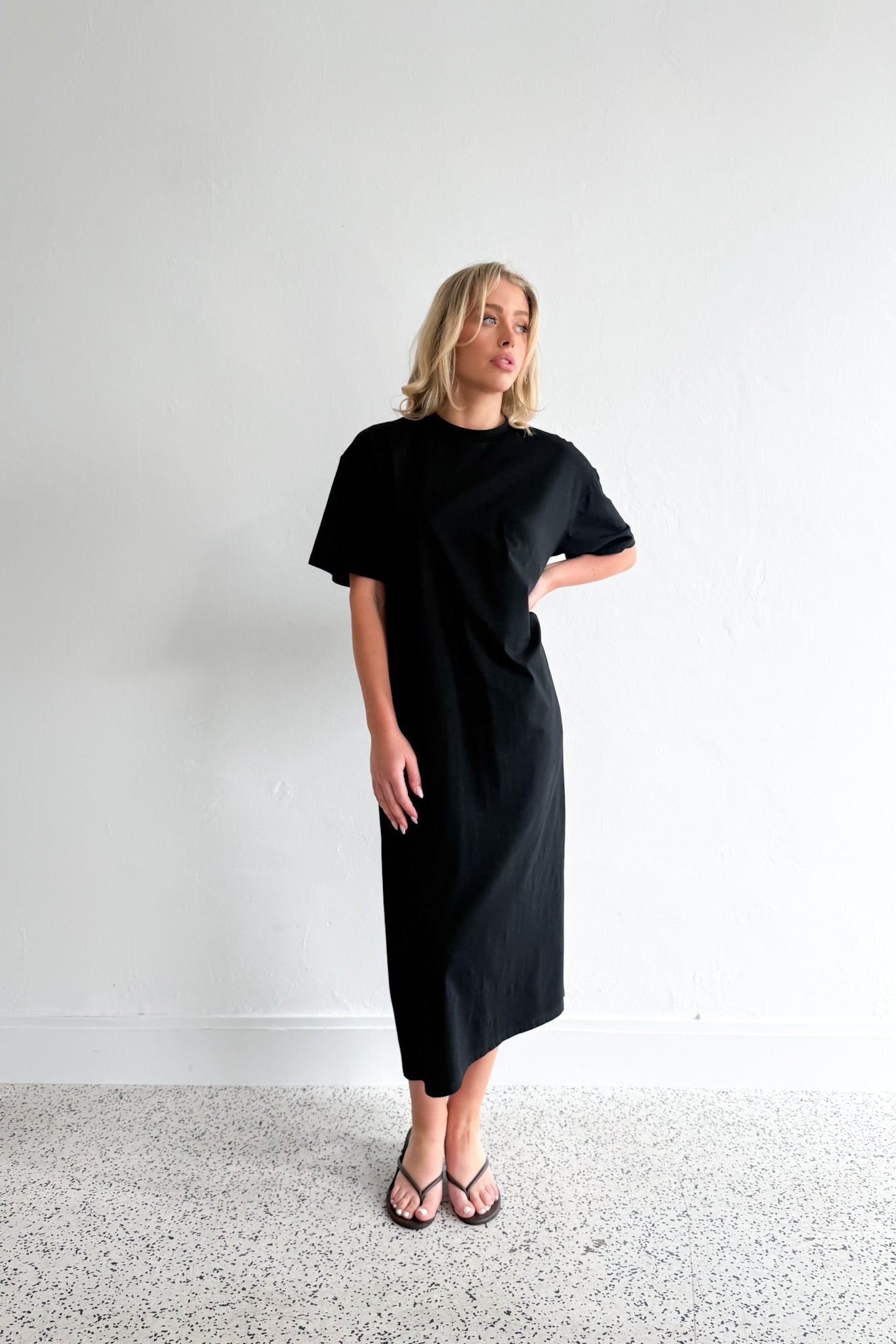 Stella T-shirt Dress - Black