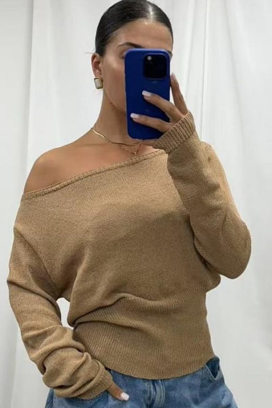 Carey Knit Top - Caramel