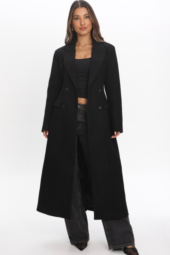 Indy Maxi Coat - Black