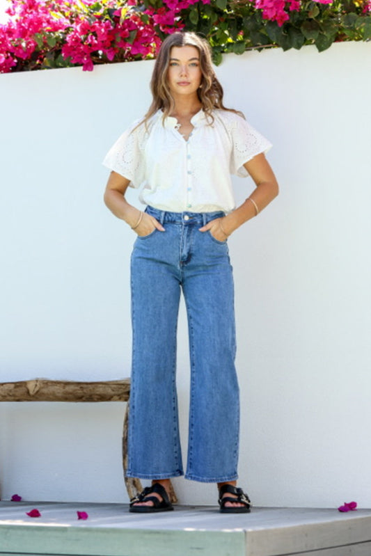 Bettina Denim Jean - Mid Wash