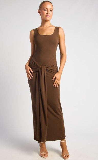 London Jersey Dress - Chocolate
