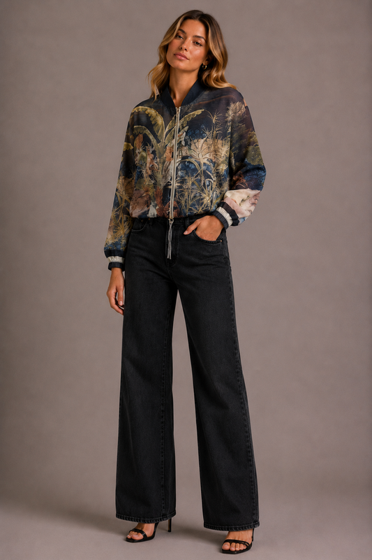 Lylah Bomber - Navy