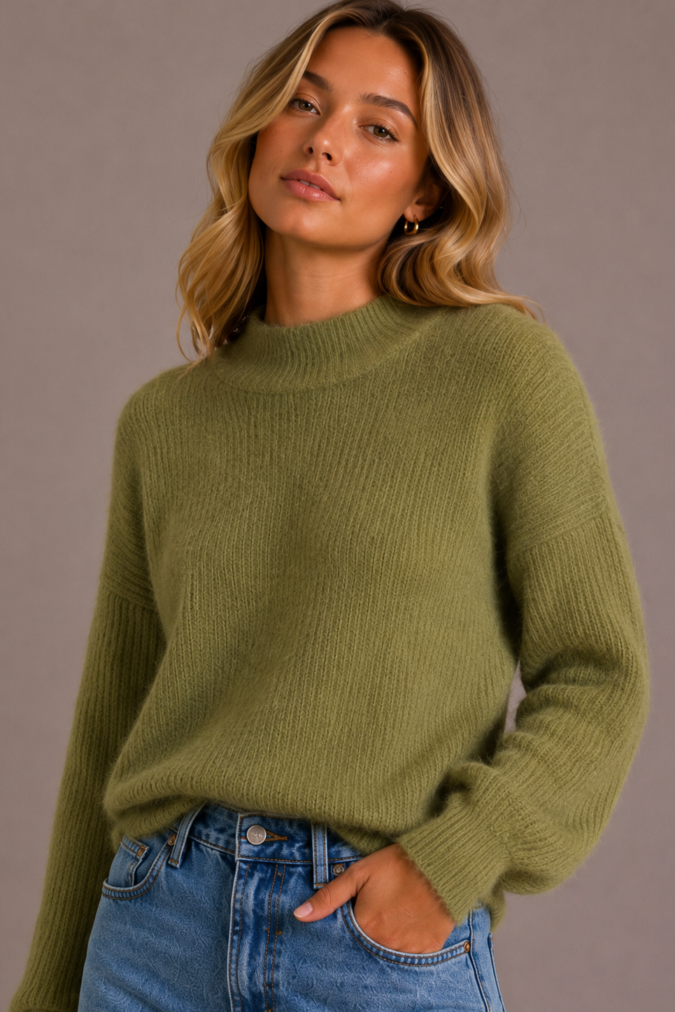 Tara Fluffy Knit - Pistachio