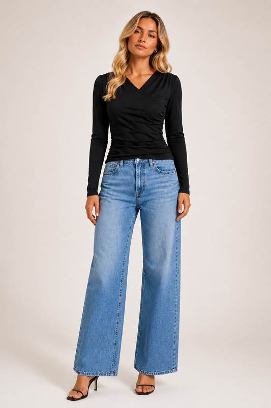 Anita Crossover Top - Black