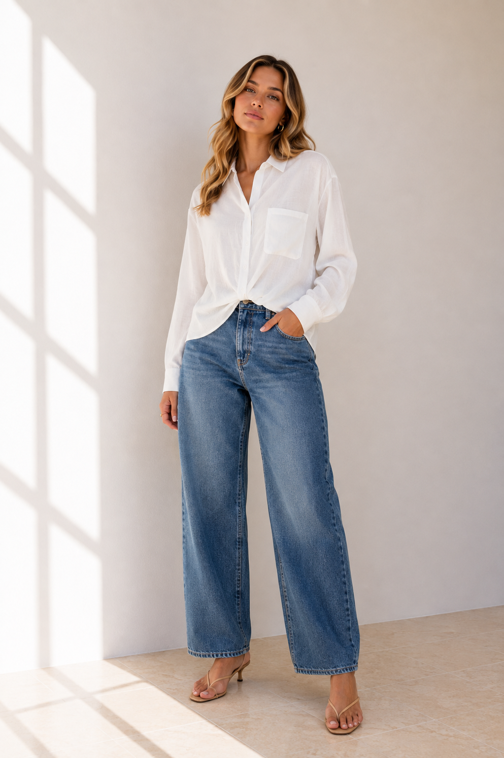 Jodie Twist Shirt- White
