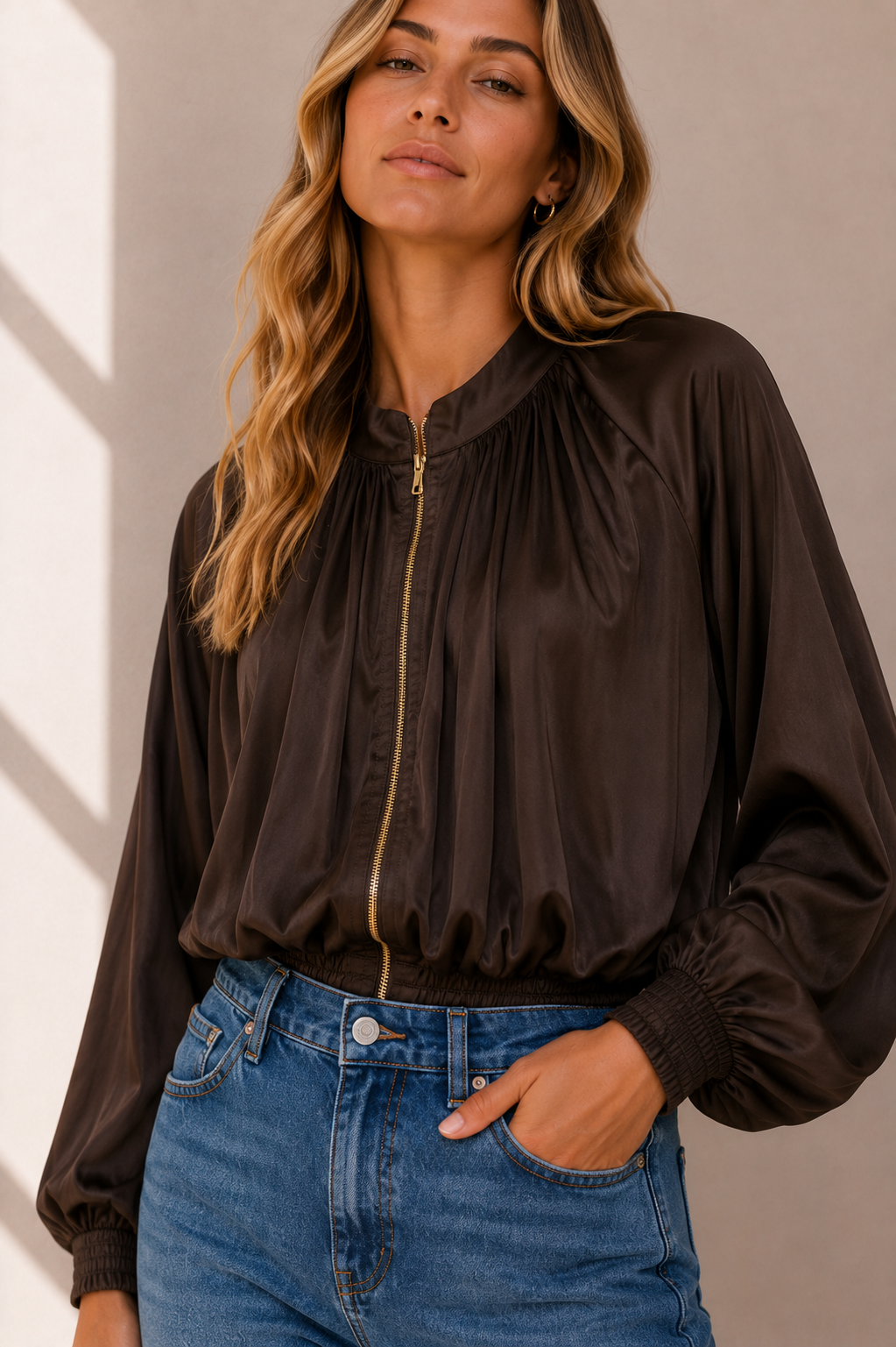 Carter Bomber Jacket - Chocolate