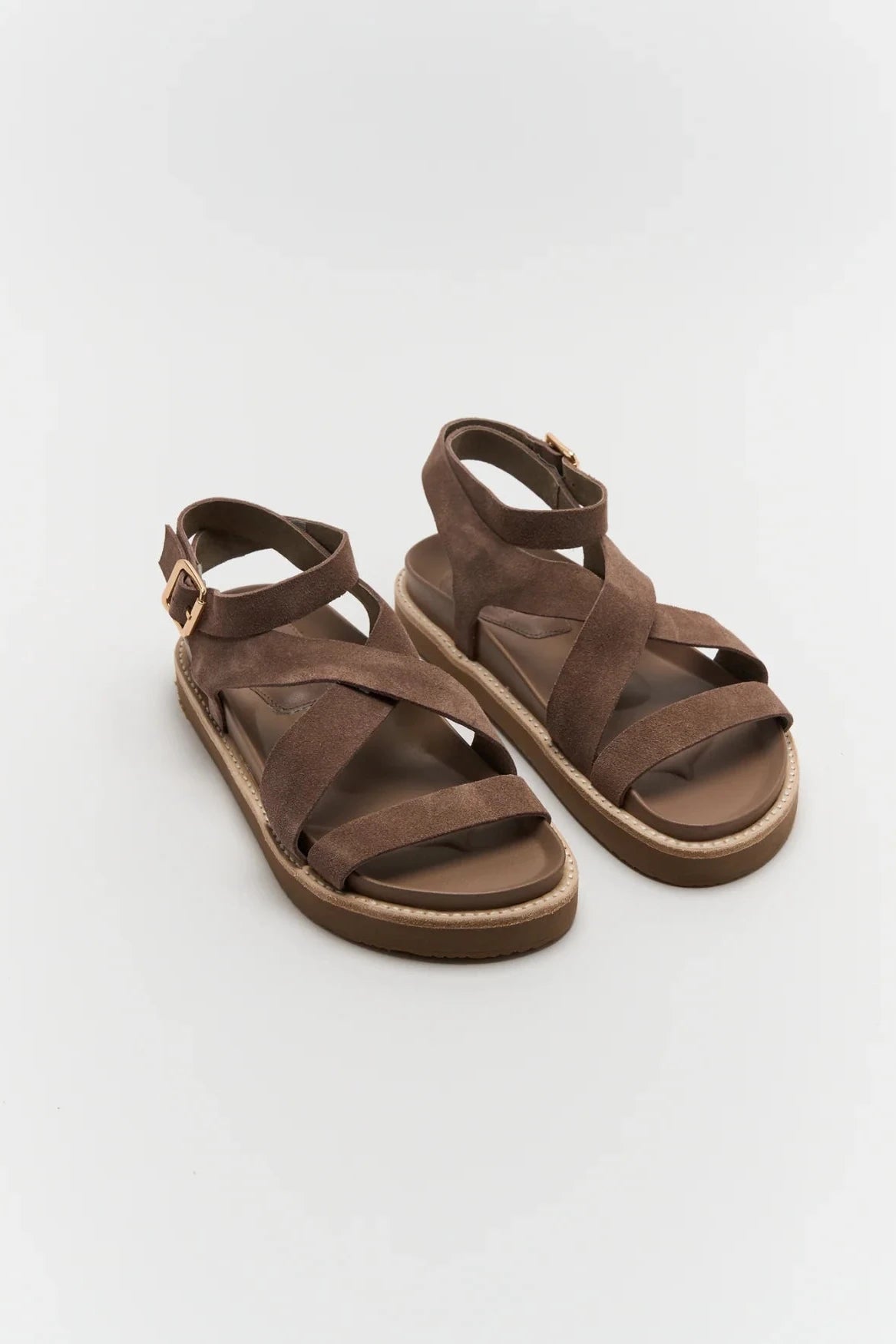 Pilar Leather Sandal - Cocoa Suede