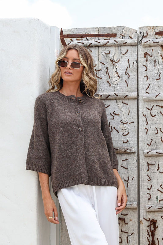 Lennox Cardigan - Chocolate