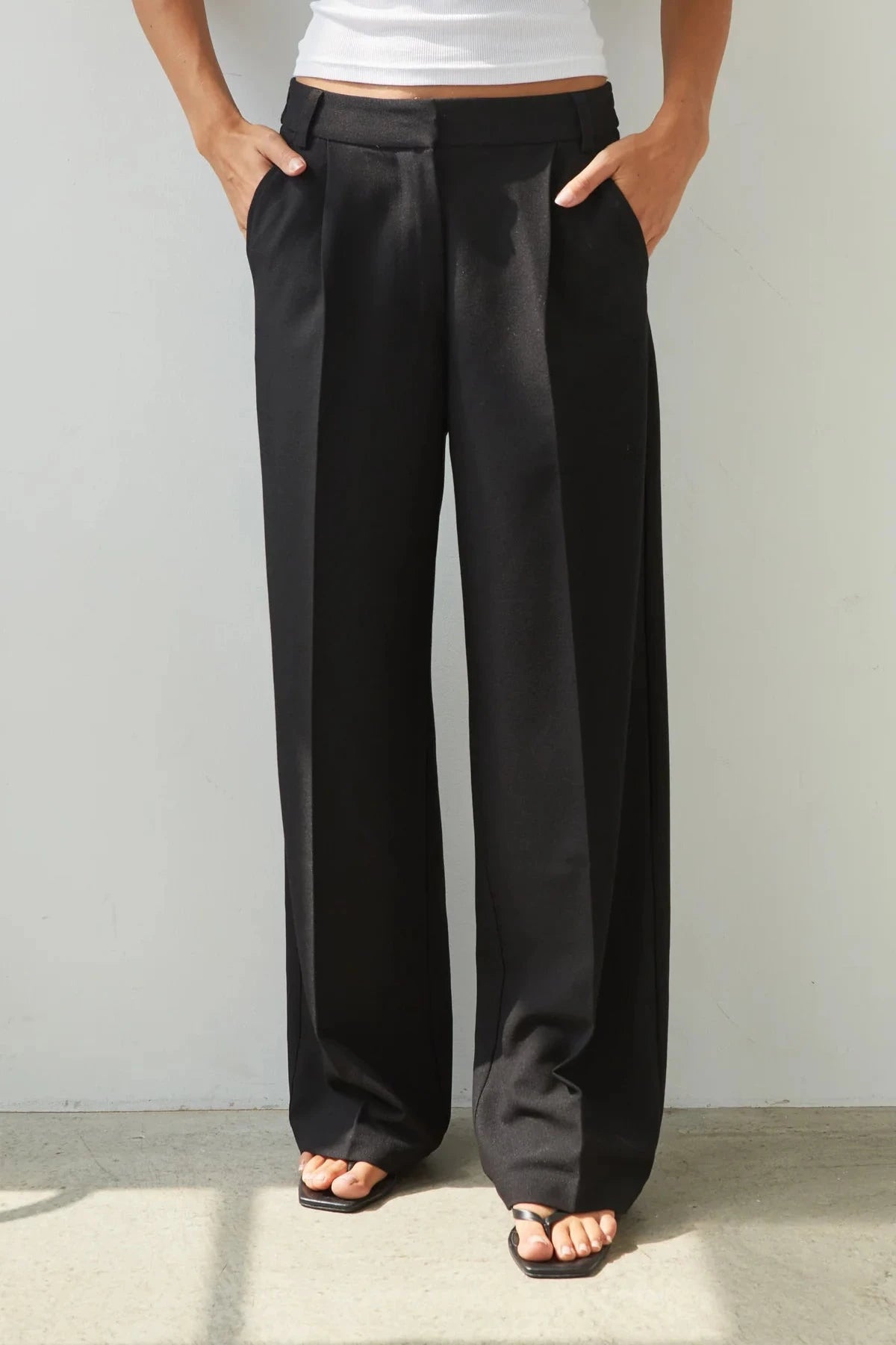 Nelly Crepe Trousers - Black